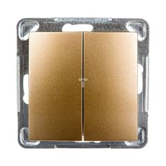 IMPRESJA Przycisk podwójny złoty metalik ŁP-17Y/m/28