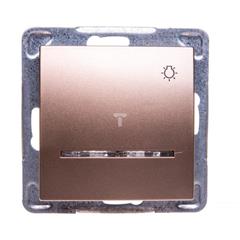 IMPRESJA Przycisk światło złoty metalik ŁP-5YS/m/28