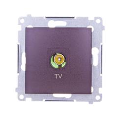 Simon 54 Gniazdo antenowe TV brąz mat DAK1.01/46 WMDA-01000x-046