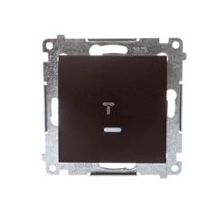 Simon 54 Łącznik pojedynczy z podświetleniem brąz mat DW1L.01/46 WMDL-011xxx-046