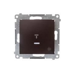 Simon 54 Łącznik krzyżowy z podświetleniem brąz mat DW7L.01/46 WMDL-071xxx-046