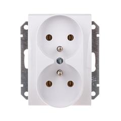 Sedna Gniazdo podwójne z/u 16A  białe SDN2800921