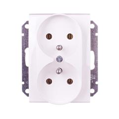 Sedna Gniazdo podwójne z/u 16A kremowe SDN2800923