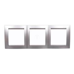 Simon 15 Ramka potrójna uniwersalna aluminium metalizowane 1501630-026 WS15-1501630-026