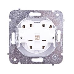 Sentia Gniazdo pojedyncze z/u 16A z przesłonami białe 1434-10