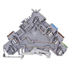 Złączka szynowa do elementów wykonawczych z PE 2,5mm2 szara 280-572