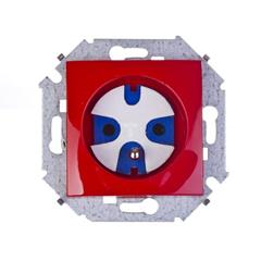 Simon 15 Gniazdo pojedyncze DATA z/u 16A IP20 z kluczem uprawniającym czerwone 1591460-037 WS15-1591460-037