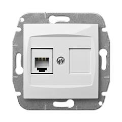 CARLA Gniazdo telefoniczne pojedyncze RJ11 białe 1750-10