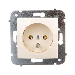 CARLA Gniazdo pojedyncze z/u kremowe 1733-11