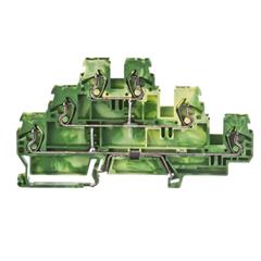 Złączka szynowa 3-piętrowa PE 2,5mm2 żółto-zielony 870-557