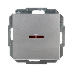 Sentia Łącznik jednobiegunowy 10A z podświetleniem srebrny połysk 1423-56