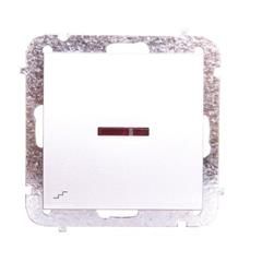 Sentia Łącznik schodowy 10A z podświetleniem srebrny połysk 1425-56