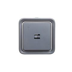 PLEXO55 Łącznik schodowy z podświetleniem z puszką n/t szary 069713