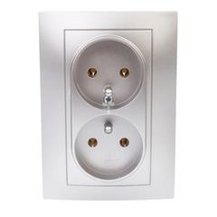 CARLA Gniazdo podwójne z/u srebrne 1735-06