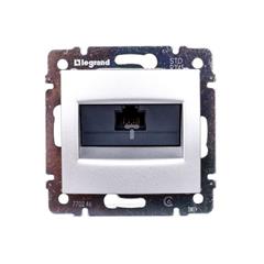 VALENA Gniazdo komputerowe pojedyncze RJ45 aluminium 770246
