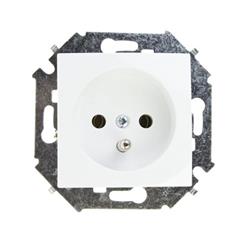 Simon 15 Gniazdo pojedyncze z/u 16A IP20 białe 1591408-030 WS15-1591408-030