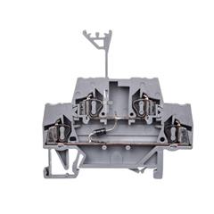 Złączka szynowa 2-piętrowa z diodą 1N4007 2,5mm2 szara 280-940/281-411