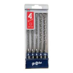 Komplet wierteł z chwytem cylindrycznym do betonu SDS+ 5 x 85, 6x100, 8x120, 10x120 KG-W030-5-10-0002