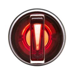 Przełącznik 2 położeniowy pokrętło 22mm czerwony 1Z 1R bez samopowrotu z podświetleniem 230V AC SP22-PL.C-11-230-LED\AC