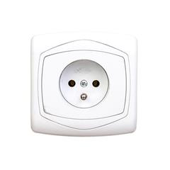 Ton Gniazdo pojedyncze z/u 16A białe GP-1CZ/00