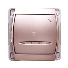 GAZELA Łącznik schodowy z podświetleniem pomarańczowym bez ramki satyna ŁP-3JS/m/16/16