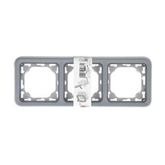 PLEXO55 Ramka potrójna pozioma szary 069687