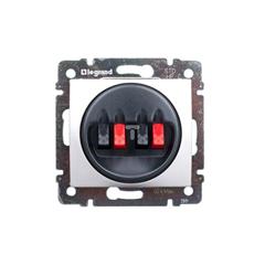 VALENA Gniazdo głośnikowe podwójne aluminium 770124