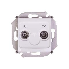 Simon 15 Gniazdo antenowe R/TV końcowe białe 1591486-030 WS15-1591486-030