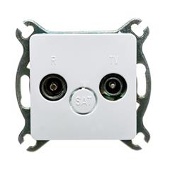 Optima Gniazdo antenowe RTV końcowe białe 12035102