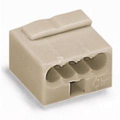 Szybkozłączka do puszek instalacyjnych MIKRO 4x 0,6-0,8mm2 jasnoszara 243-304 /100szt./