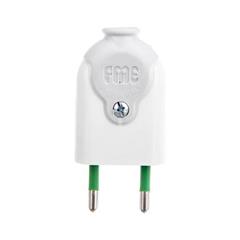 Wtyczka płaska 16A 250V biała FWB 51.220