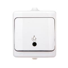 BRYZA Przycisk hermetyczny /światło/ podświetlany IP44 biały 190403