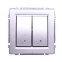 KOS66 Łącznik schodowy podwójny aluminium 664019