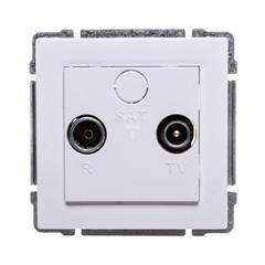 KOS66 Gniazdo antenowe RTV końcowe białe 660473