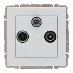 KOS66 Gniazdo antenowe RTV/SAT przelotowe białe 660477