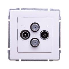 KOS66 Gniazdo antenowe podwójne TV/SAT białe 660478