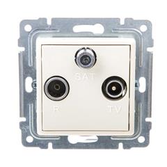 VENA Gniazdo antenowe RTV/SAT końcowe kremowe 510376