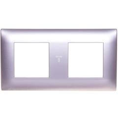 DANTE Ramka podwójna tworzywo ASA inox 454182