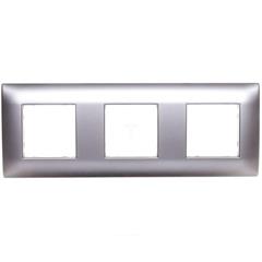 DANTE Ramka potrójna tworzywo ASA inox 454183