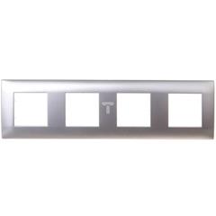 DANTE Ramka poczwórna tworzywo ASA inox 454184