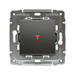 DANTE Przycisk /światło-dzwonek/ podświetlany grafitowy 466010