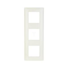 DANTE Ramka potrójna pozioma i pionowa tworzywo sztuczne ASA kremowa 450383