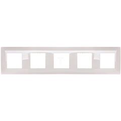 DANTE Ramka pięciokrotna tworzywo ASA kremowa 450385