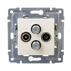 DANTE Gniazdo antenowe  podwójne TV/SAT kremowe 450378