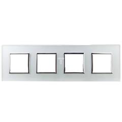 DANTE Ramka poczwórna szklana PERL GLASS 4504184