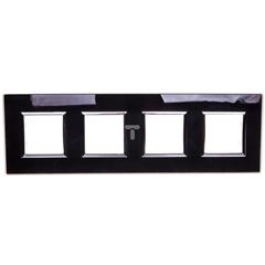 DANTE Ramka poczwórna szklana BLACK GLASS 4509184