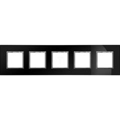 DANTE Ramka pięciokrotna szklana BLACK GLASS 4509185