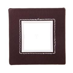 DANTE Ramka pojedyncza skórzana CHOCO 4522581