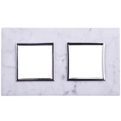 DANTE Ramka podwójna kamienna BIANCO 4504482