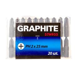 Końcówki wkrętakowe PH2 x 25 mm 57H955 /20 szt./